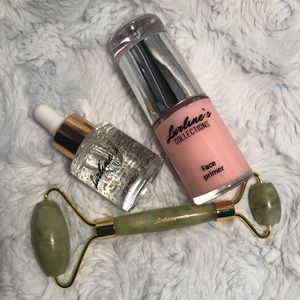 Vegan Skincare Bundle(3pc)Serum,Primer,Jade Roller